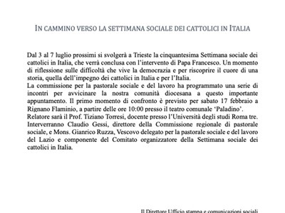 CS240217 In Cammino verso la settimana sociale dei cattolici in Italia